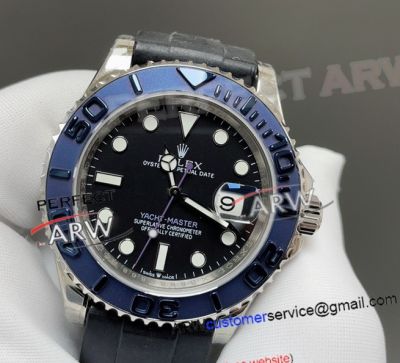 Super Clone Rolex Yacht-Master 42 Black Dial Blueberry Bezel 3235 Watch